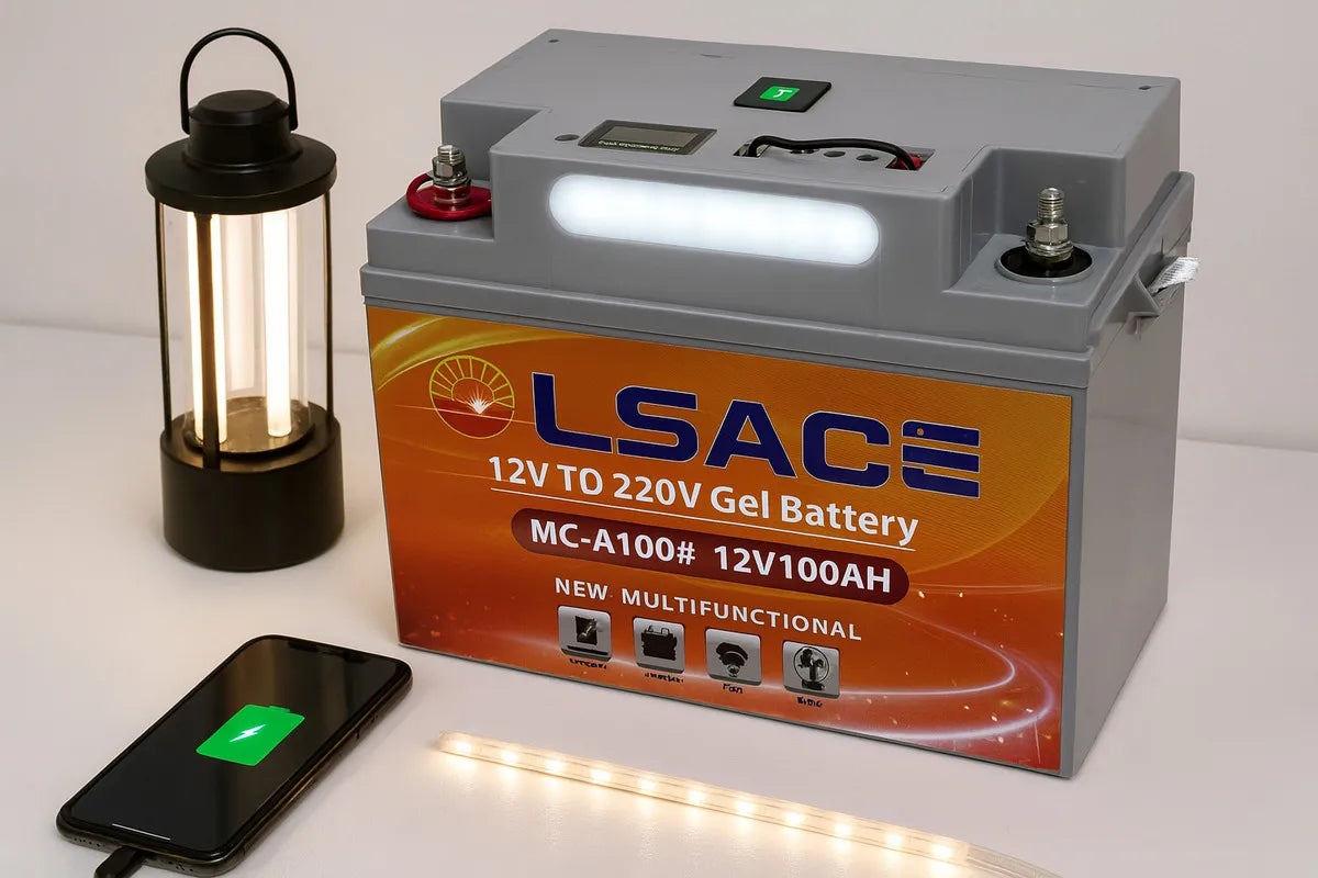Bateria Gel 12v 100ah Estación Energía Portátil Ac 220v Usb