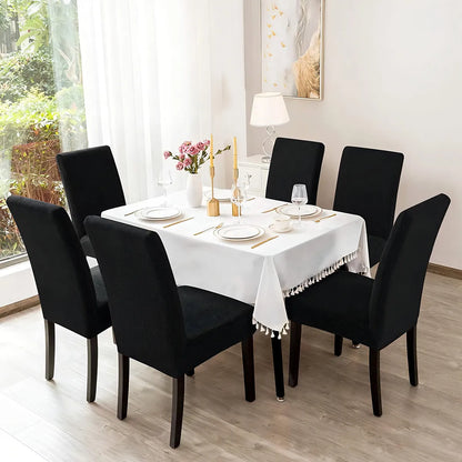 Pack X 6 Funda Para Sillas De Comedor Fundas Sillas Spandex Diseño Con Textura Fundas Ajustables Eoland