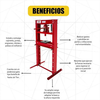 Prensa Hidraulica Herramientas Industrial Gato 20 Toneladas