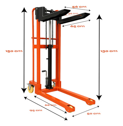 Yegua Apilador Hidraulico Manual 400 Kg 130 Cms De Elevacion