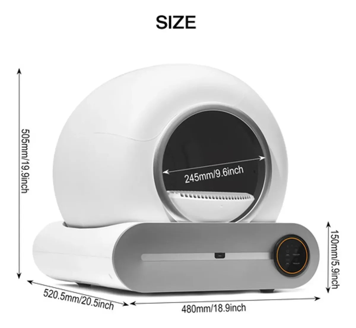 Arenero Robot Automático Para Gatos 2.0 Wifi Color Blanco