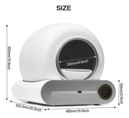 Arenero Robot Automático Para Gatos 2.0 Wifi Color Blanco