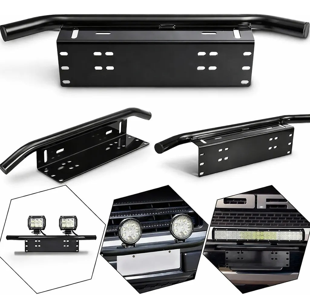 Porta Placas Patentes Soporte Focos Barra Led Frontal 4x4