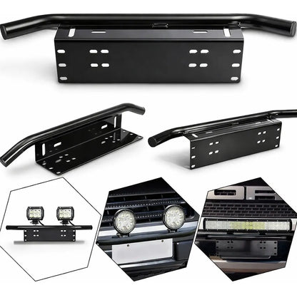Porta Placas Patentes Soporte Focos Barra Led Frontal 4x4