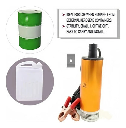 Kit Trasvasije De Combustible 12v Pistola Manguera 3 Metros