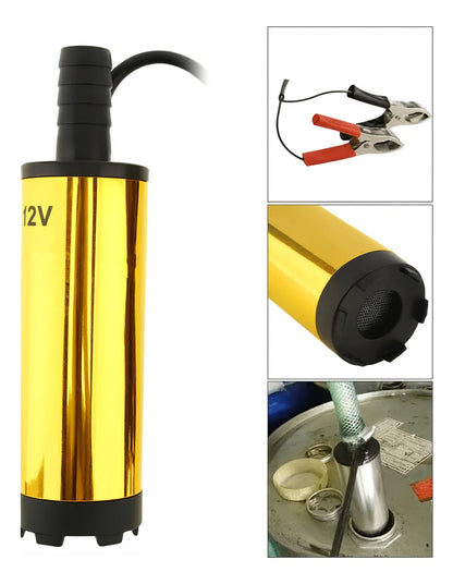 Bomba Sumergible Eléctrica 12v Dc Para Trasvasije De Líquido