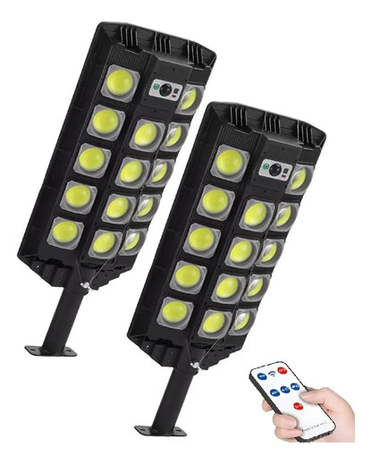 X2 Foco Led Exterior Con Sensor Movimiento Focos Solar 600w