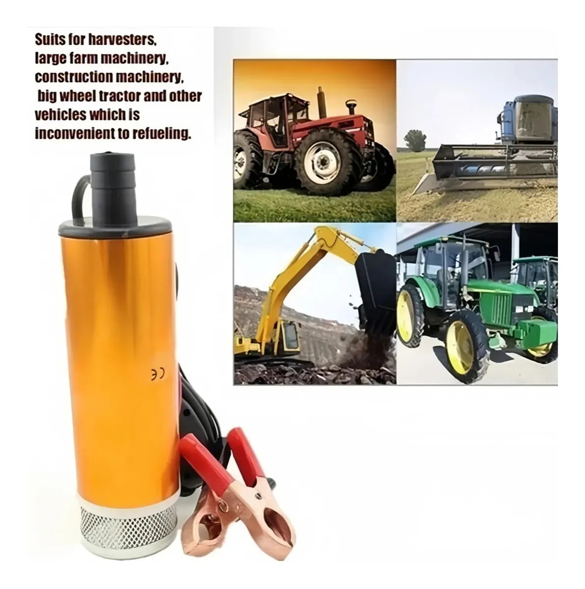 Kit Trasvasije De Combustible 12v Pistola Manguera 3 Metros