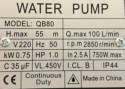 Electrobomba De Agua 1 Hp Periferica Monofasica 220v 1x1 Pul