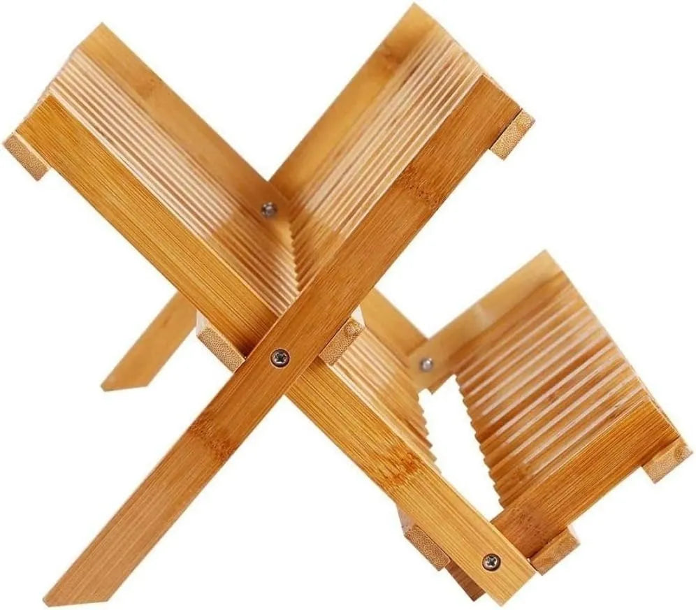 Secador De Loza Bambu Escurridor Platos Organizador Plegable