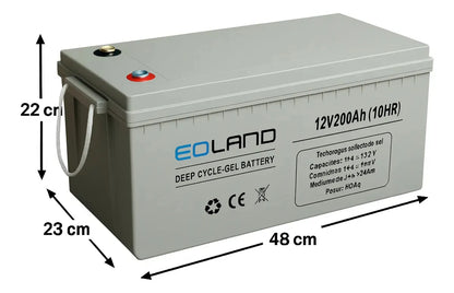 Pack 2 Batería Ciclo Profundo Gel Ult 12v200ah Energía Solar