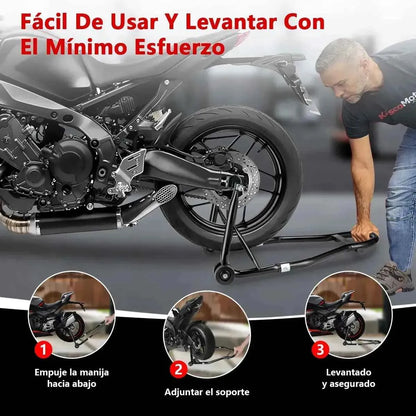 Caballete Elevador Trasero Universal Para Moto Con Ruedas