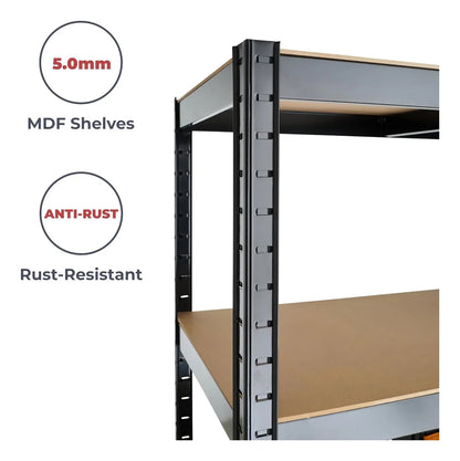 Estanterias Metalicas Rack Metalico Repisas Negro 180x90x40