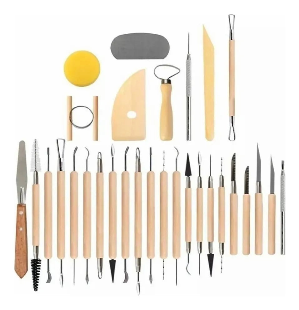 Set 30 Herramientas Para Modelar Arcilla Ceramica Estecas