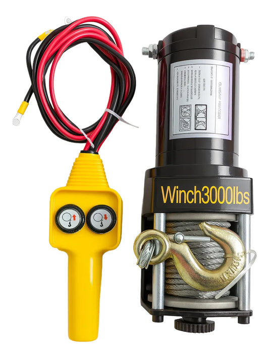 Winche Electrico 3000 Lbs 12v Control Alambrico Kit Arrastre