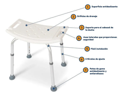 Silla De Baño Adultos Silla Para Ducha Baños Discapacitado