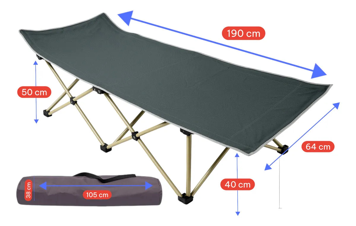 X2 Cama Plegable Camping Cama Campaña Catres Campaña Militar