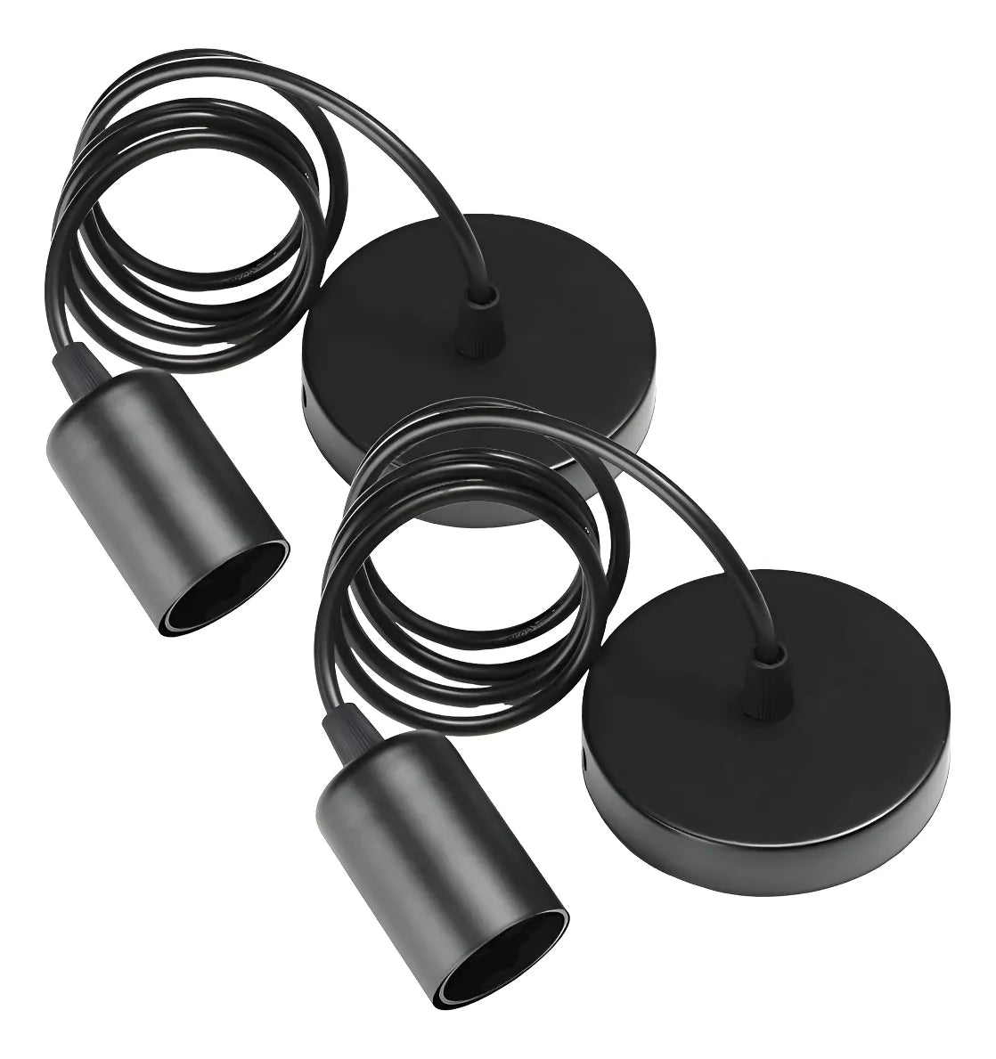 X2 Lampara Colgante Rustica Soquete Vintage Soquete E27 Retro