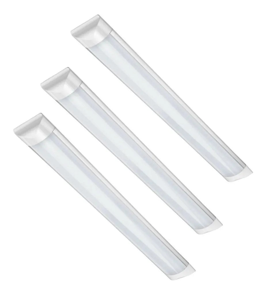 X3 Tubos Led 36w Canaleta Led Luz Canoa Plana Tubo Led 120cm