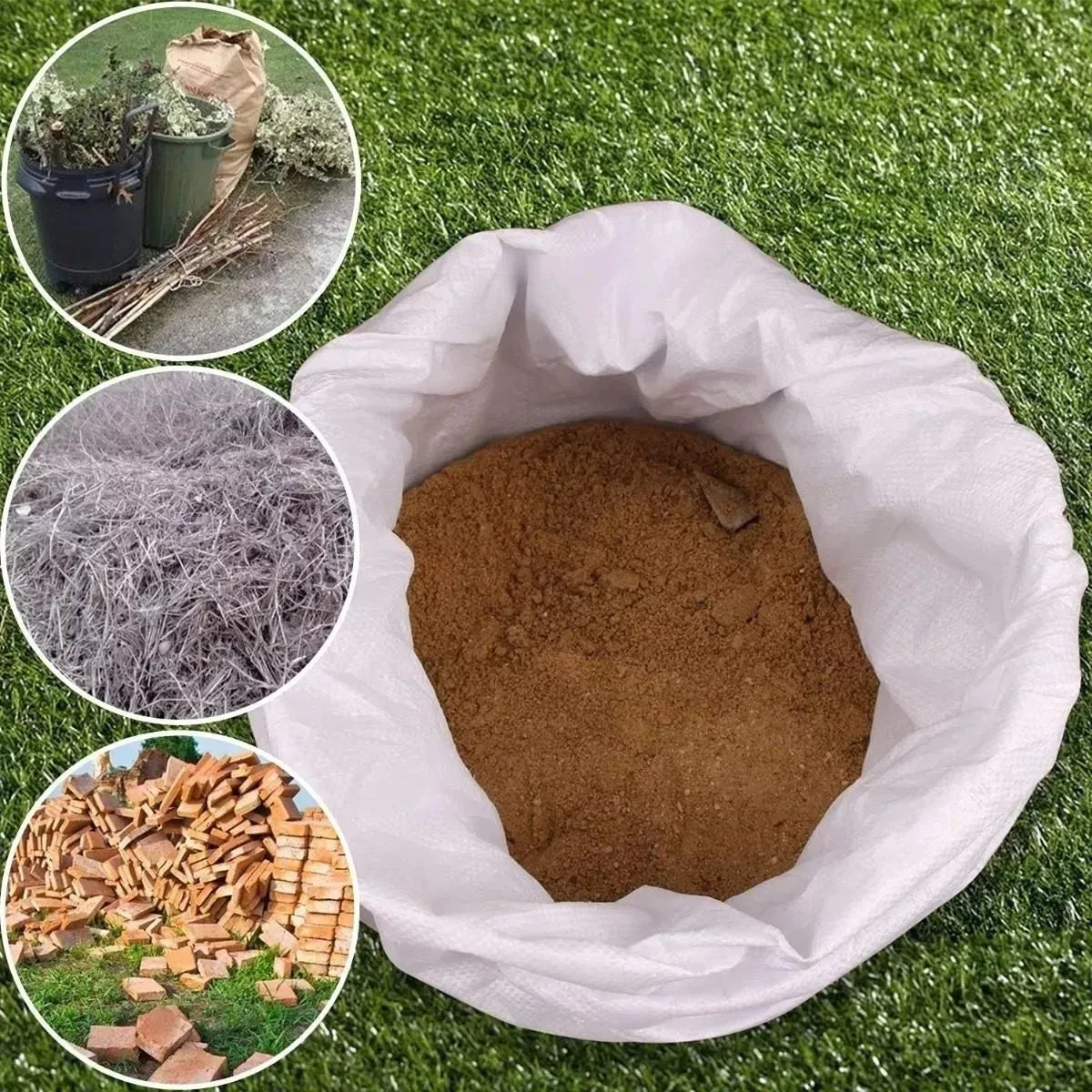 20 X Saco Multiuso Para Escombros 50kilos Sacaria De Raffia