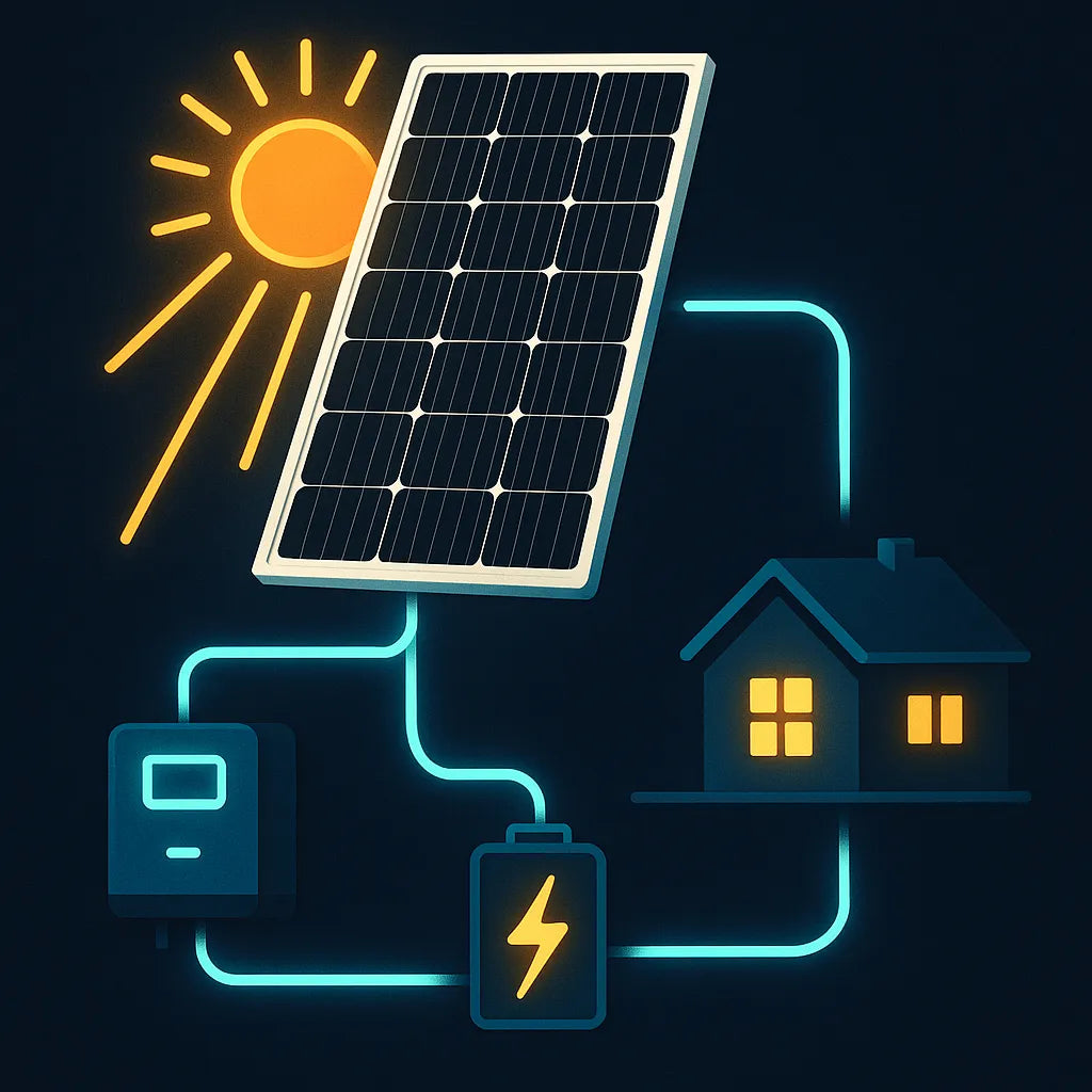 Pack 4 Panel Solar Casa Monocristalino Fotovoltaico 200w 12v