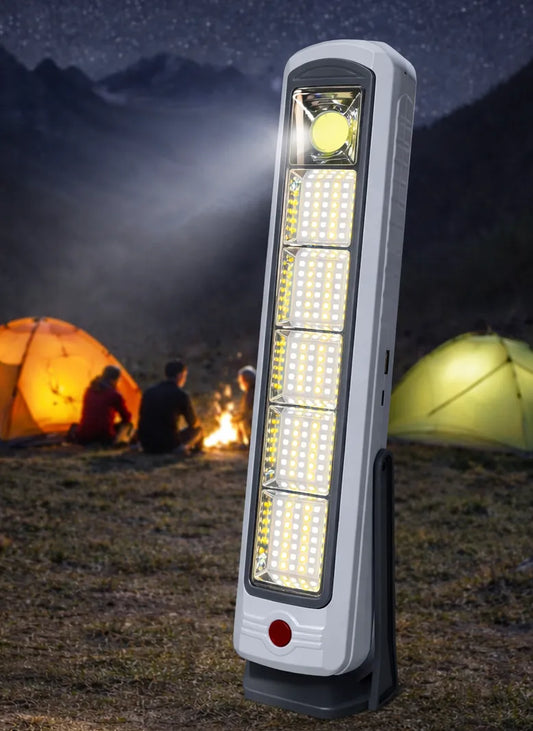 Lampara Solar Recargable Led Camping Portatil Exterior Usb Blanco
