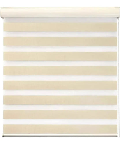 Cortina Duo Roller Blackout Persiana Roller 200x200 Beige