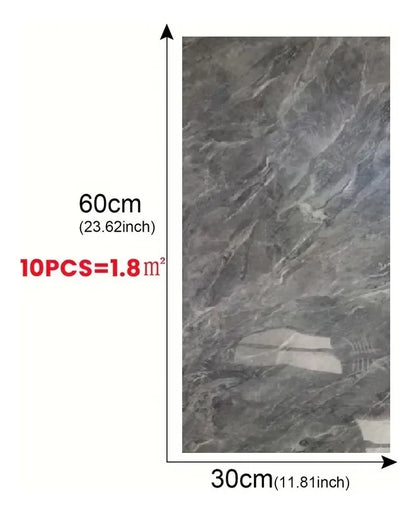 Pack X10 Palmetas Autoadhesivas Laminas Para Paredes 30x60cm