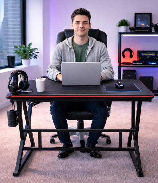 Escritorio Gamer 100x60 Metálico Computador Oficina Estudio