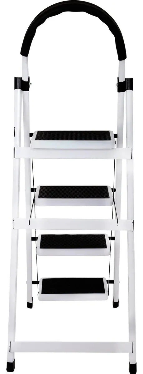 Escalera Plegable 4 Escalones Peldaños Antideslizante Escala Blanco