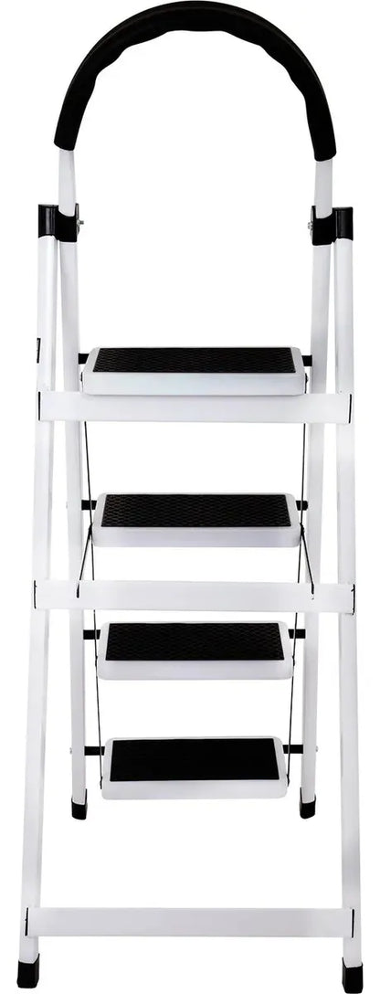Escalera Plegable 4 Escalones Peldaños Antideslizante Escala Blanco
