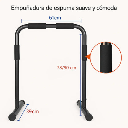 Barra Paralelas Calistenia Multifuncional Ejercicios 78-90cm