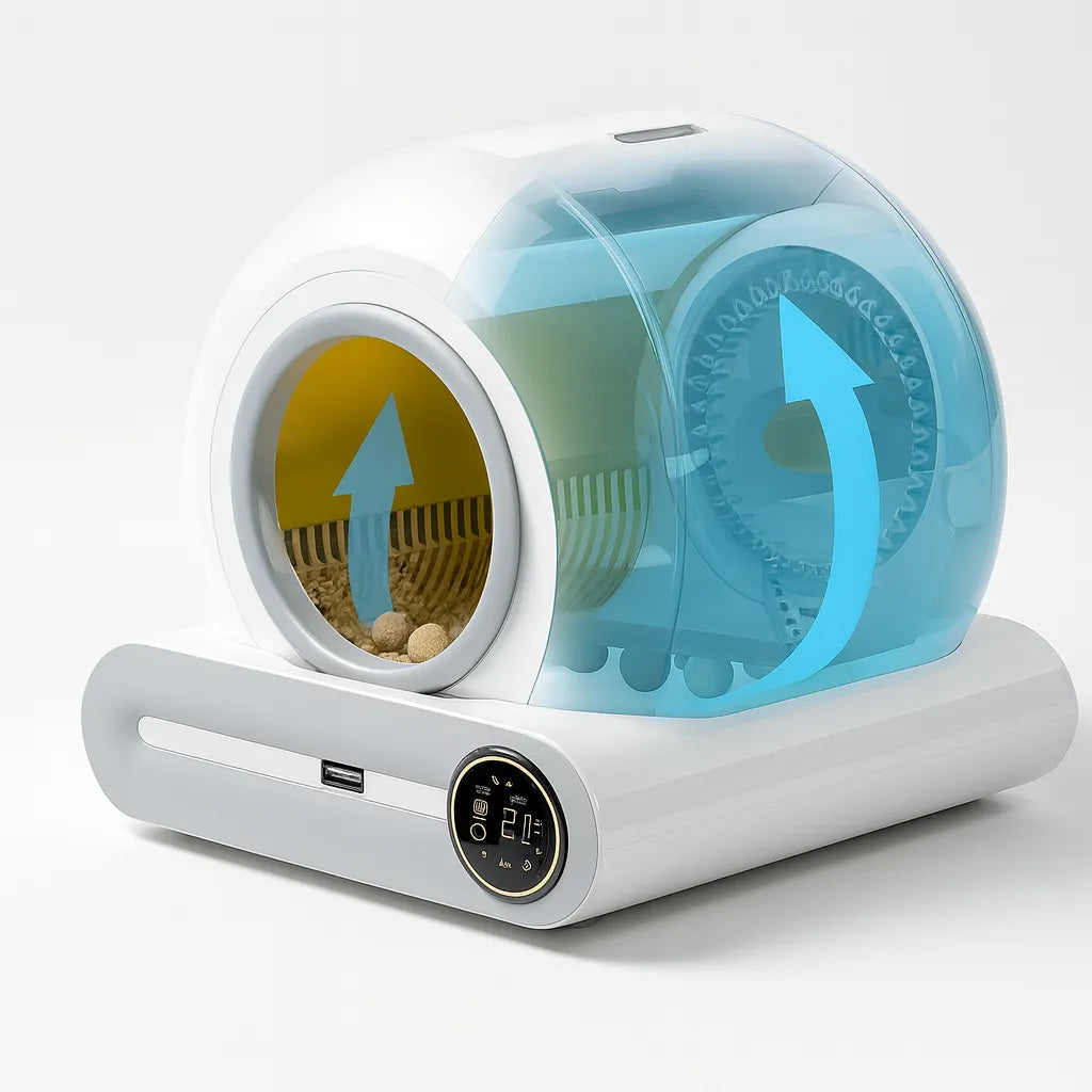Arenero Robot Automático Para Gatos 2.0 Wifi Color Blanco