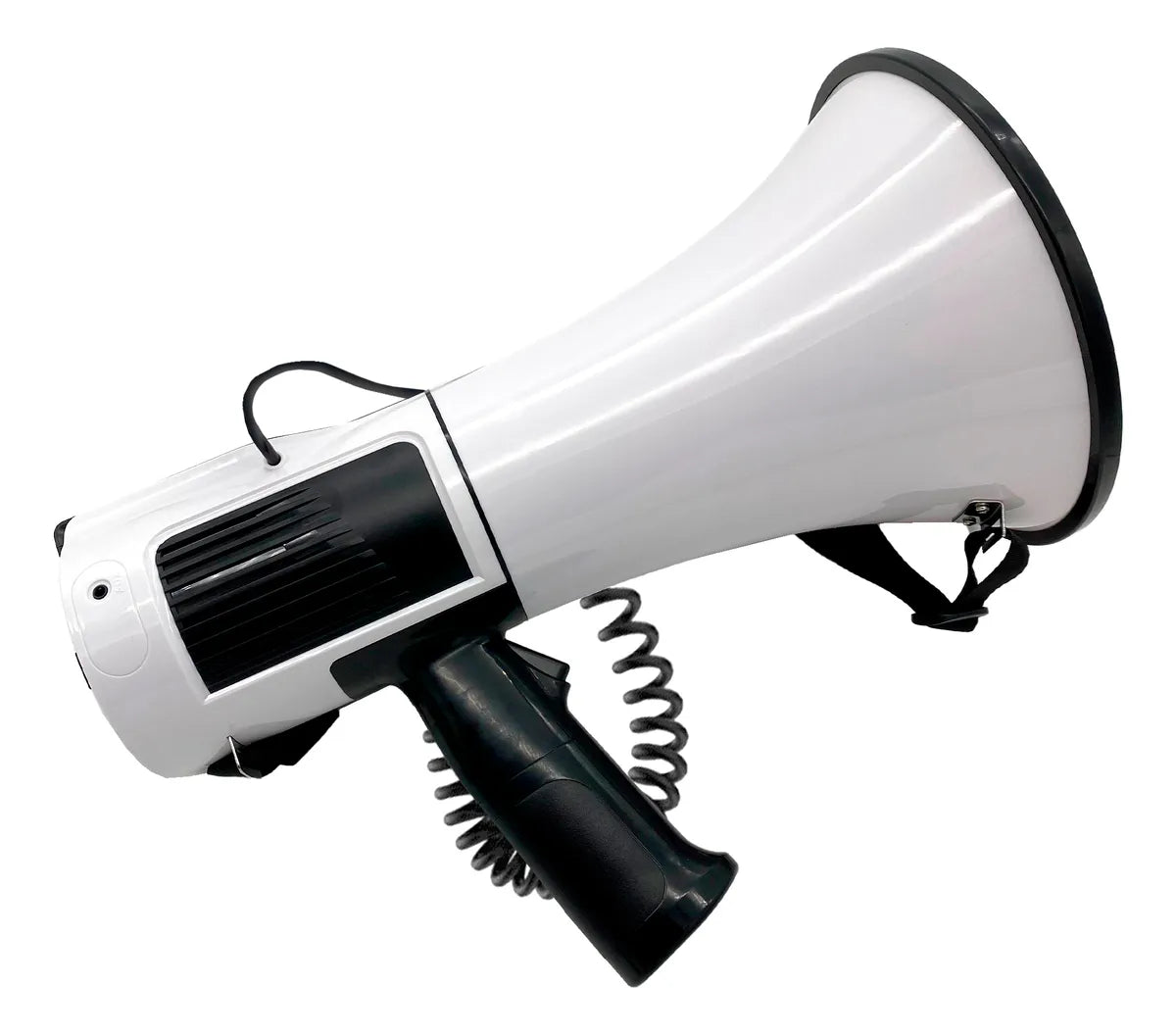 Megáfono 80w 1000m Recargable Altavoz Micrófono Sirena Watts Blanco