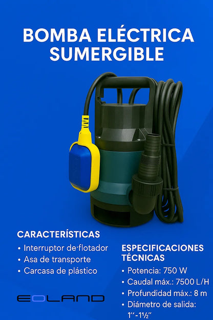 Bombas Pozo Profundo 1 Hp Sumergible Aguas Servidas Sucia 600w