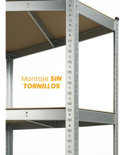 Estante Esquinero Galvanizado 180x90x40 Cm 5 Niveles 300 Kg Metálico
