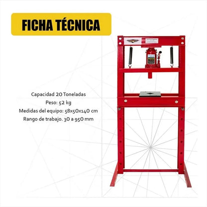 Prensa Hidraulica Herramientas Industrial Gato 20 Toneladas