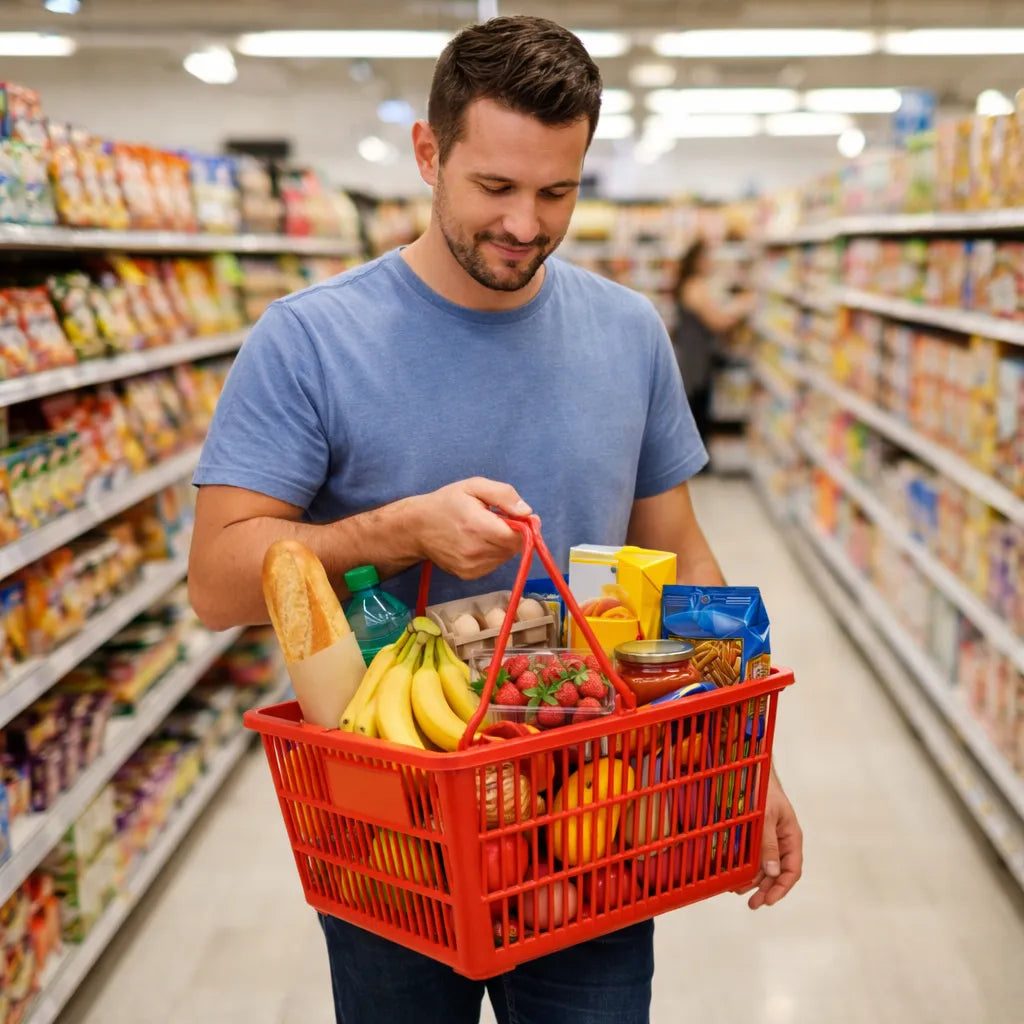 Pack X5 Canastos Cesta Mano Compras Supermercado Minimarket