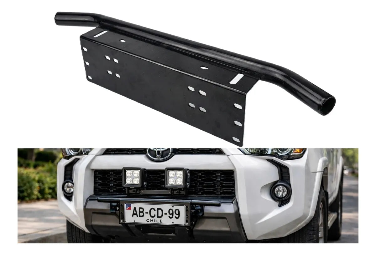 Porta Placas Patentes Soporte Focos Barra Led Frontal 4x4