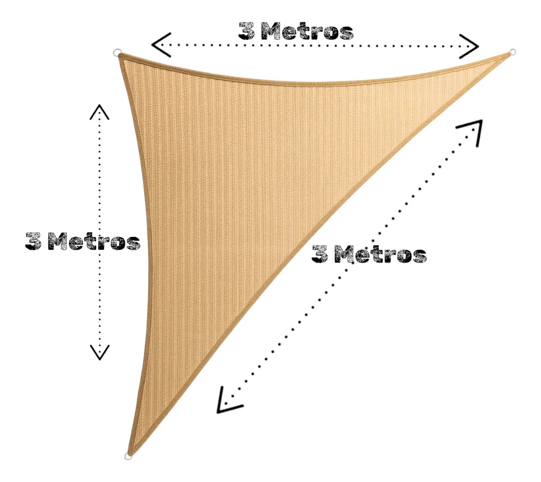X3 Carpa Toldo Vela Triangular Vela Sombra Lona Toldo 3x3