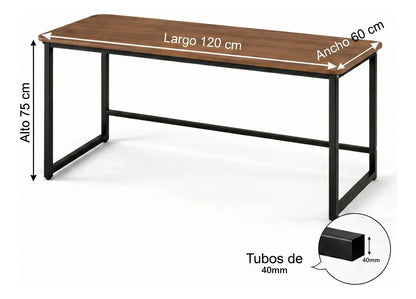 Escritorio Metálico Computador Oficina Hogar Estudio 120x60