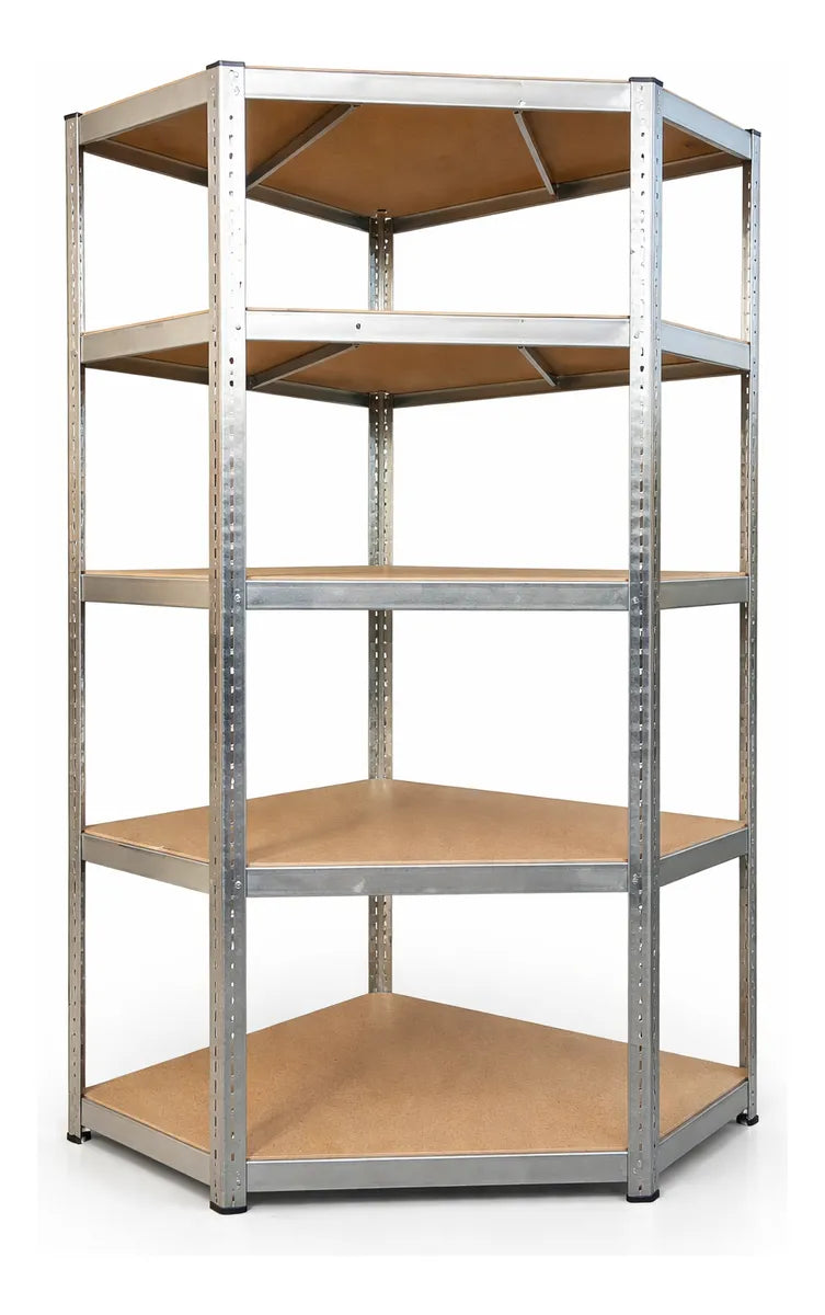 Estante Esquinero Galvanizado 180x90x40 Cm 5 Niveles 300 Kg Metálico