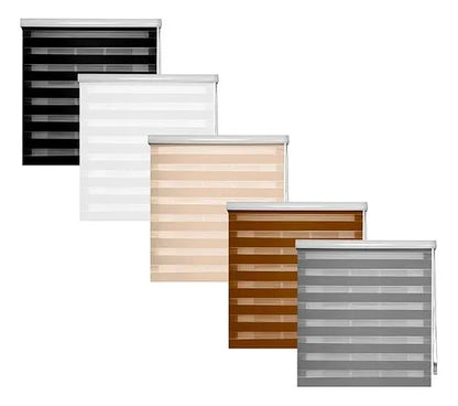 Cortinas Roller Duo Blackout Cortina Dia Y Noche 60x200 Cafe