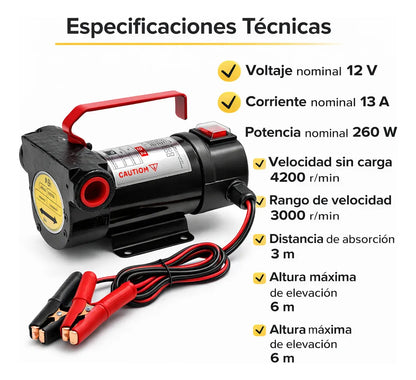 Bomba Electrica De Trasvasije Combustible Petroleo Surtidor