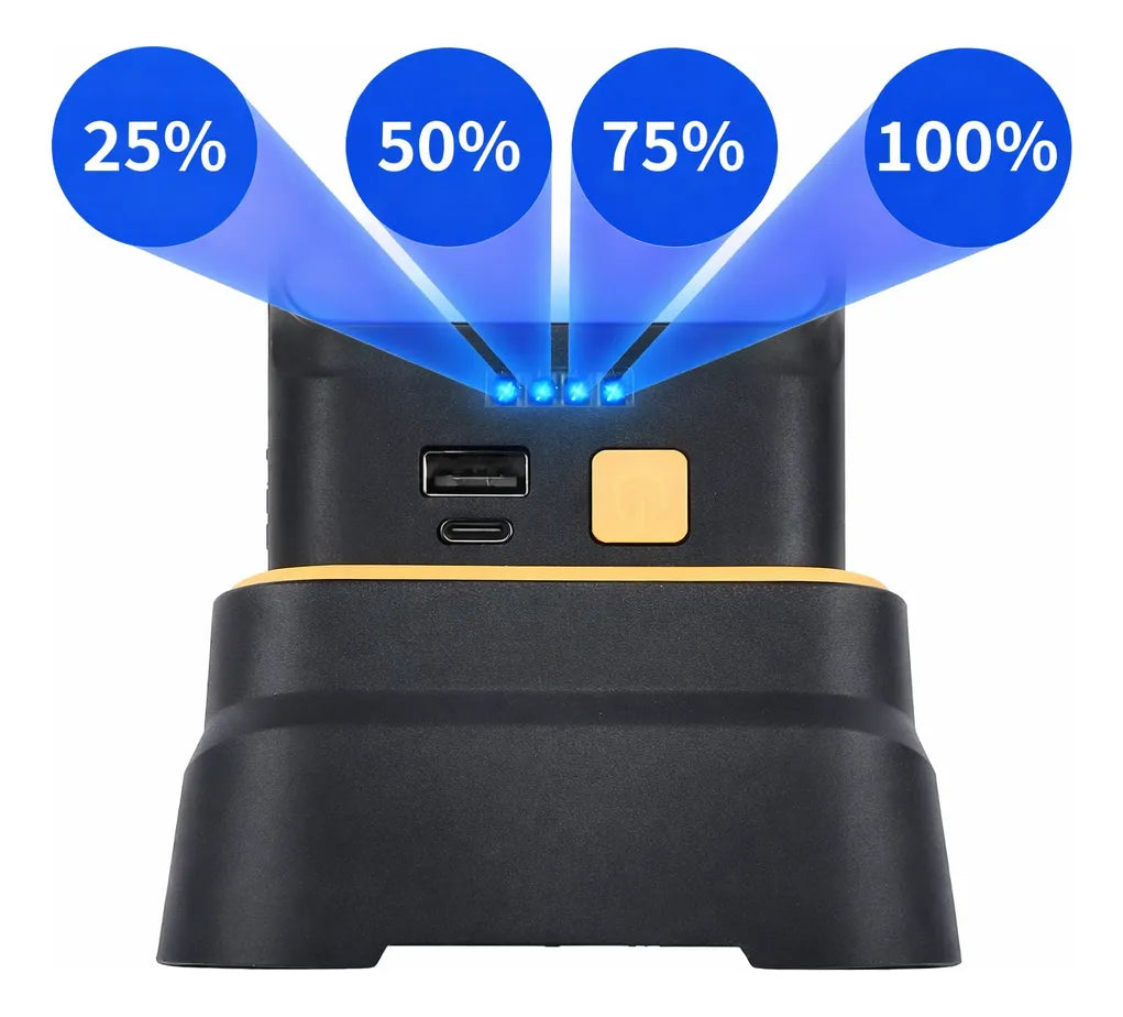 Lampara Camping Solar Recargable Portatil Exterior Led Usb Negro