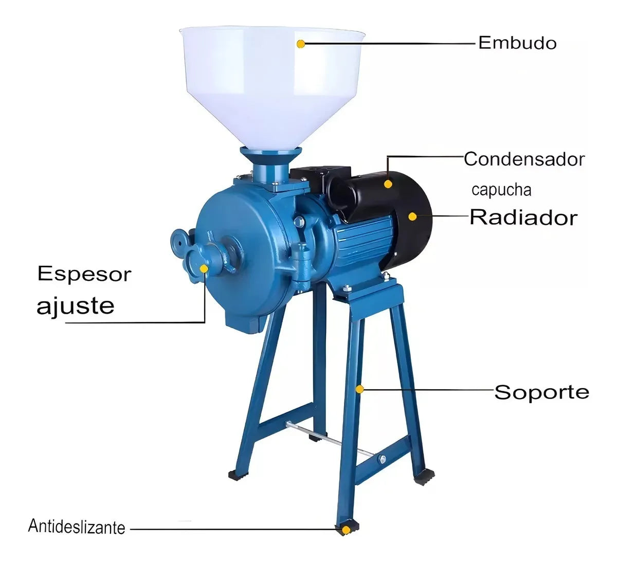 Chancadora Molino Electrico 3 Hp Choclo Molino Pulverizador