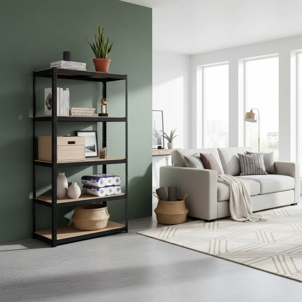 Estanterias Metalicas Rack Metalico Repisas Negro 180x90x40