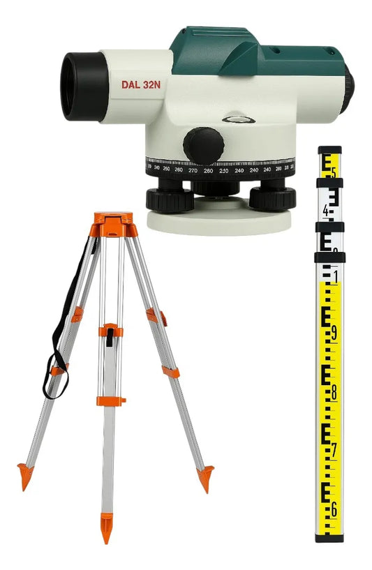 Mira Topografica 32x Herramienta Profesional Tripode + Nivel