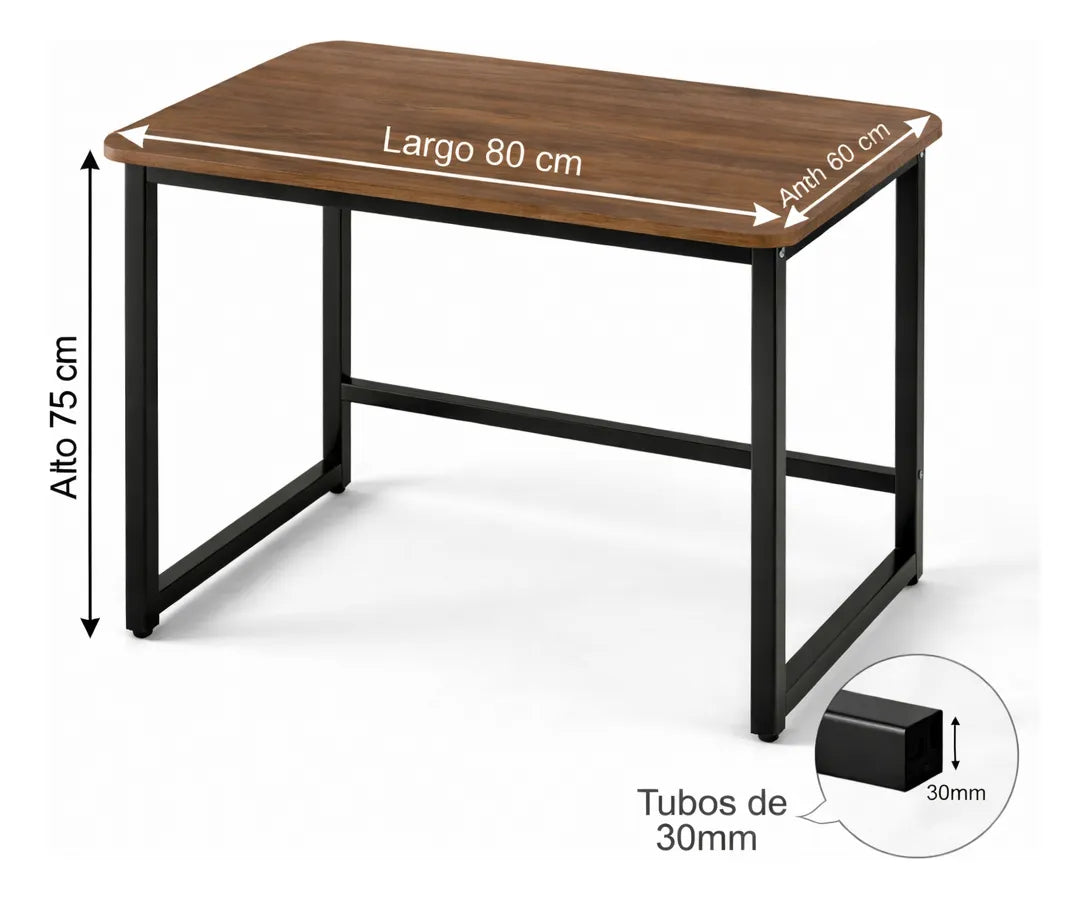 Escritorio Metálico 80x60 Computador Oficina Hogar Estudio