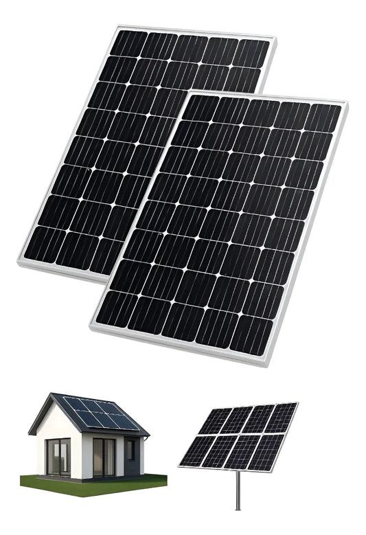 Pack X2 Panel Solar Casa Monocristalino Fotovoltaico 50w 12v